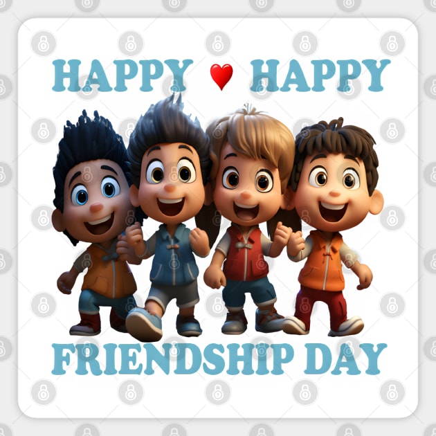 Happy Friendship Day Magnet by TooplesArt